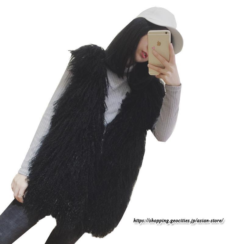 ベスト | ボリュームプードルフェイクファーファー毛皮レディース 冬 フェイクファー 毛皮コート アウター ふわふわ 前開き ノースリーブ
