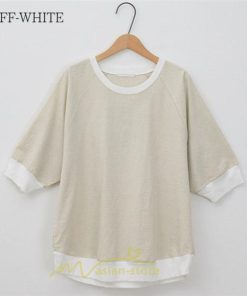 シャツ・ブラウス | ブラウス トップス ｔシャツ 半袖 体型カバー レディース シャツ 20代 30代 40代 ママ 50代 60代 大人 無地 ファッション 夏服 新作 2022 綿麻 ゆったり 丸首