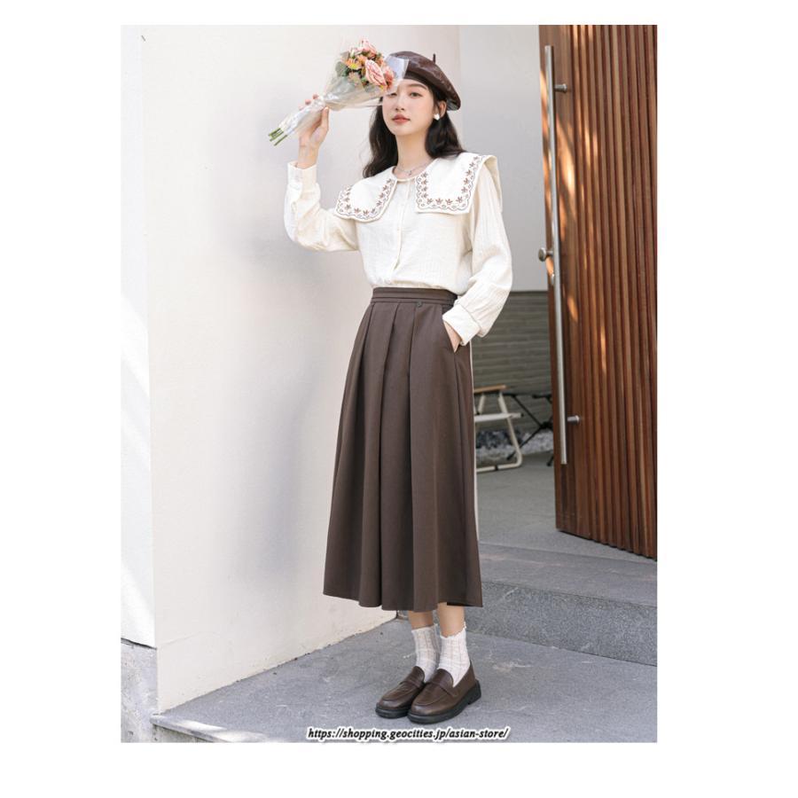 スカート | ロングきれいめ レディース ロング丈 女子会 デート 20代 30代 40代 50代 秋 冬 細見え ハイウエスト お出かけ 高見え あったか