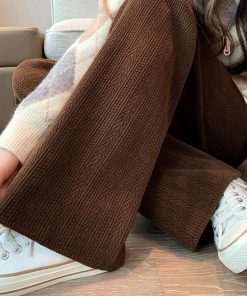 ワイドパンツ | レディース韓国ニットパンツ