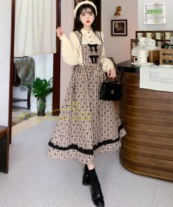 マキシ | フェイクワンピース 秋 レディース 30代40代ワンピース 長袖ワンピース レイヤード風ワンピース Aラインワンピース かわいい 腰着痩せ 美ライン お呼ばれ