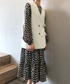 ベスト | ジレ 前開き ノースリーブ 春秋