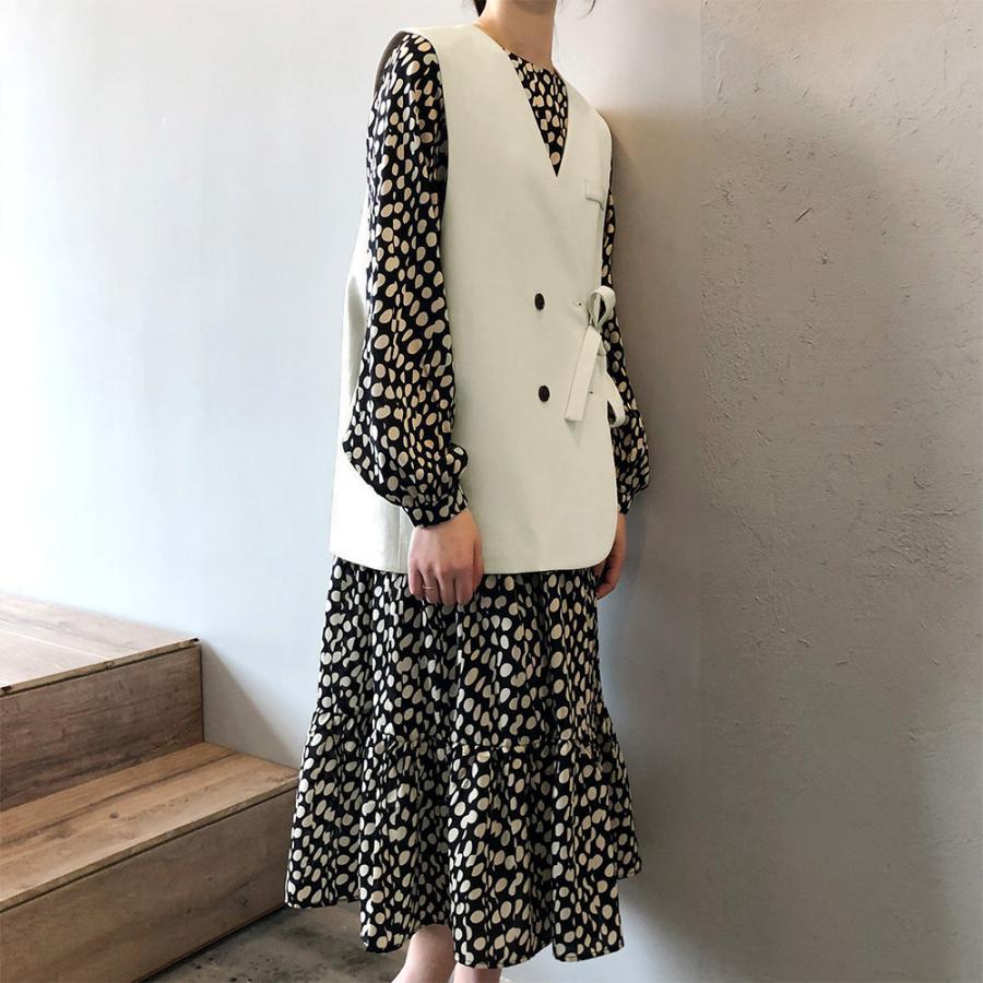 ベスト | ジレ 前開き ノースリーブ 春秋