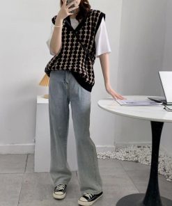 ニット・セーター | ニットベスト Vネック レディースニット