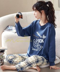 パジャマ ルームウェア | パジャマ ルームウェア レディース 春秋 長袖 パジャマ 綿ルームウェア 20色 上下セット 可愛い ナイトウェア Tシャツ 寝巻き 室内着 ホームウェア ロングパンツ