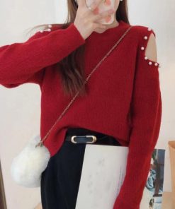 ニット・セーター | ニットトップス 肩出し ニットソー 長袖