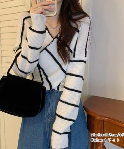 ニット・セーター | クロスニットトップス カシュクール風