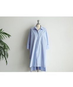 シャツ・ブラウス | ワンピース 秋服 レディース 長袖ワンピース シャツワンピース ロングシャツ ゆったり ブラウスシャツ 通学通勤 20代30代 40代50代 無地 トップス