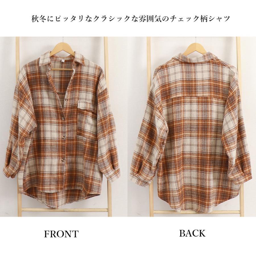 シャツ・ブラウス | チェック柄シャツ 起毛シャツブラウス韓国