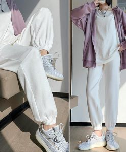 サルエルパンツ | ワッフル生地 スウェットパンツ 裏起毛