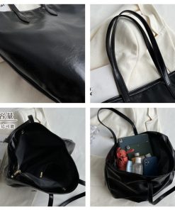 トートバッグ | PUレザー大容量 レトロ