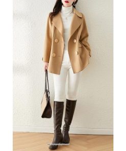 コート・ジャケット | テーラードジャケット レディース コート アウター 長袖 ミディアム丈 羽織り 春 秋 冬 無地 カジュアル ラシャ ダブルブレスト 秋 冬 あったか 通勤 通学