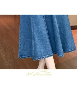 スカート | デニムロングレディース Aライン 無地 ゆったりシルエット デニム ハイウエスト 秋物 オシャレ 秋服 秋冬  キレイめ