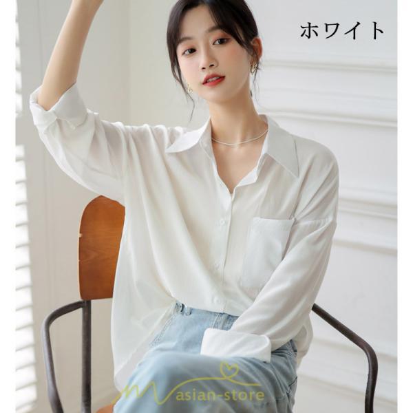 シャツ・ブラウス | ブラウス トップス 長袖 Vネック ボタン 無地 上品 通勤 レディース 秋 20代 30代 40代 OL ママ 母 フェミニン デート お出かけ 通勤 リクルート お仕事