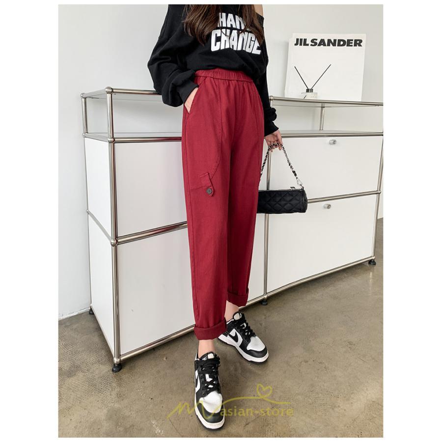 チノ・テーパード・ジョガー・スキニーパン | テーパードパンツ パンツ レディース ボトムス ストレッチ 美脚 コットン ハイウエスト 快適 楽チン 体型カバー 着痩せ 買い物 運動 部屋着 お出かけ スポーツ