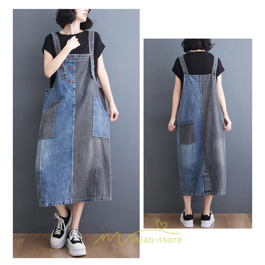 オーバーオール サロペット | サロペット レディース 春夏秋冬 オールインワン オーバーオール ワンピース 体型カバー デニム ロング丈 20代 大きいサイズ 50代 40代 おしゃれ 30代