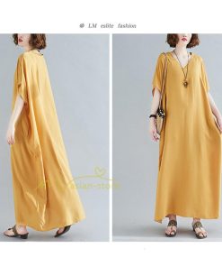 ミディアム | ワンピース マキシワンピース レディース ワンピ ロングワンピース ロングワンピ ロング マキシ 半袖 Vネック 体型カバー 2022夏物 カジュアル 20代30代40代50代