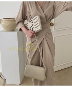 マキシ | ロングワンピース 夏ワンピース 薄手 黒ワンピース スリム 30代40代 大人 無地 シャツワンピース 七分袖 オフィス 涼感 セクシー Vネック フェミニン