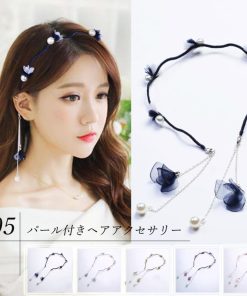ネックレス | 2way ヘッドバンド 髪飾り カチューシャ パール レディース 女性 ヘアアクセサリー ヘアバンド 花モチーフ チャーン付き