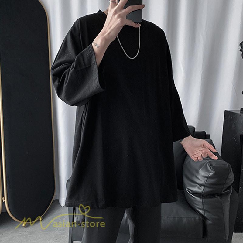 Tシャツ | メンズ 無地 大きいサイズ カットソー 上品 7分袖 サマートップス ゆったり 日常感 メンズスタイル シンプル 体型カバー カッコウイイ