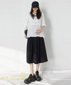 スカート | マタニティAライン マタニティウェア 春 夏 秋 無地 Aラインマタニティ 妊婦 ひざ下丈 ウエスト調整 着痩せ ゆったり 送料無料