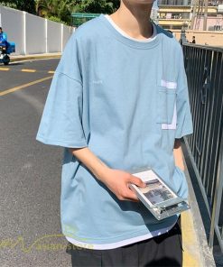 Tシャツ | Tシャツ メンズ 半袖 カットソー 切り替え 重ね着風 夏新作 サマー ファッション メンズスタイル カジュアル 大きいサイズ 夏 格好いい クルーネック