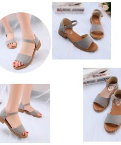 サンダル | 美脚レディース 歩きやすい ローヒール シューズ アンクルストラップ