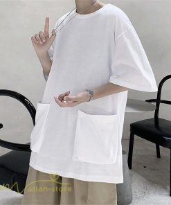 Tシャツ | メンズ 無地 カットソー 半袖 クルーネック カジュアル ポケット 半袖大きいサイズ 着回し 夏新作 サマー ルームウェア ゆったり トップス