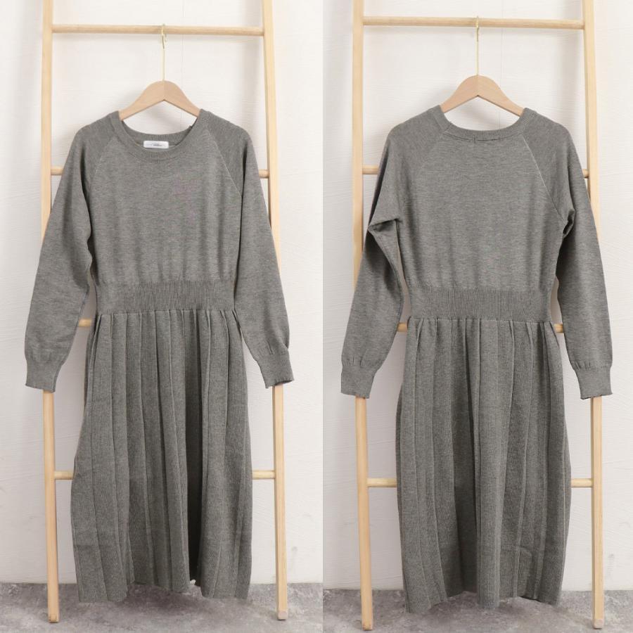 ワンピース | ニットプリーツワンピースレディースニット