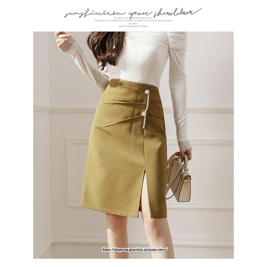 スカート | レディース ひざ丈 膝丈 オシャレ カジュアル Aライン スリット キレイめ 着痩せ 2022新作 通勤 通学 50代 秋冬コーデ 20代 30代 40代