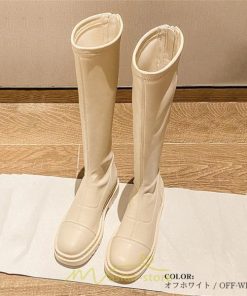 ロングブーツ | レディース ブーツ レディース かっこいい 女性 靴 シューズ 合皮レザー 歩きやすい 美脚 カジュアル 通学 おしゃれ インソール 通勤 2022