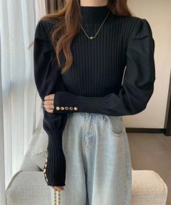 ニット・セーター | ニットトップス プチハイネック 長袖