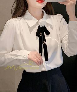 シャツ・ブラウス | シャツ ブラウス 秋冬 レディース スカーフタイ きれいめ フォーマル 春 長袖 オフィス 蝶結び 20代30代40代 通勤通学 お出かけ 着痩せ カジュアル 上品 春夏作