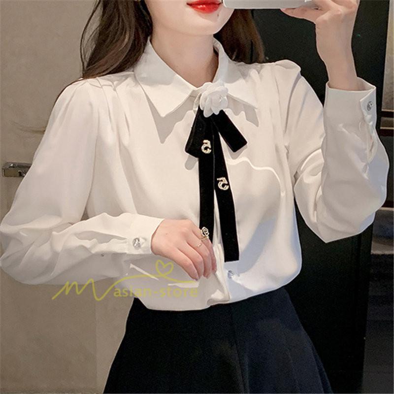 シャツ・ブラウス | シャツ ブラウス 秋冬 レディース スカーフタイ きれいめ フォーマル 春 長袖 オフィス 蝶結び 20代30代40代 通勤通学 お出かけ 着痩せ カジュアル 上品 春夏作