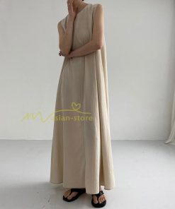 マキシ | ロングワンピース 夏ワンピース ノースリーブ タンクトップワンピース 30代40代 無地 フレアワンピース Aラインワンピース 50代60代 可愛い 大人
