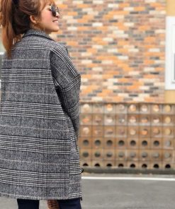 トレンチコート | グレンチェック チェスターコート レディース 冬 千鳥柄コート 中綿コート