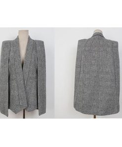 コート・ジャケット | 即日発送ポンチョコート マント ビジネスカジュアルウェア テーラードジャケット グレンチェック フォーマル レディース エレガント S XL L M 千鳥柄 長袖