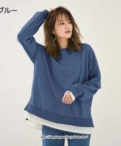 パーカー | スウエット トレーナー レディース トップス シャツ カジュアル 可愛い 春大活躍 レイヤードスタイル 長袖 大人 ボタンなし ゆったり 秋冬 防寒対策 送料無料