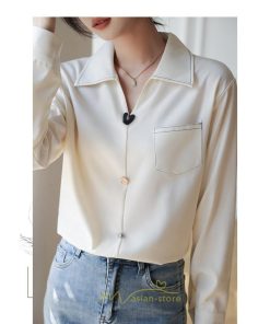 シャツ・ブラウス | ブラウス トップス レディース Vネック秋 シンプル 着回し カジュアル 通勤 オフィス お出かけ 上品 フェミニン 女子会 就活 デート お仕事 エレガント 二次会