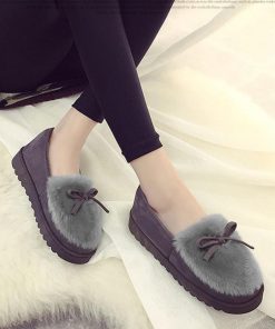 パンプス | 秋冬 レディース 痛くない パンプス ムートン ボア ぺたんこ