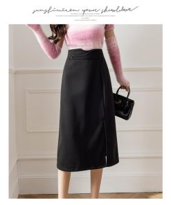スカート | ロング 秋 秋服 レディース ボトムス ロングミモレ冬 スリット 無地 可愛い カジュアル 可愛い キレイめ オシャレ 着痩せ 韓国風
