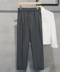 チノパン | パンツ メンズ ウエストゴム ロングパンツ 無地 シンプル カジュアルパンツ おしゃれ 夏新作 9分丈 テーパードパンツ サマーパンツ ビジネス お出かけ 仕事