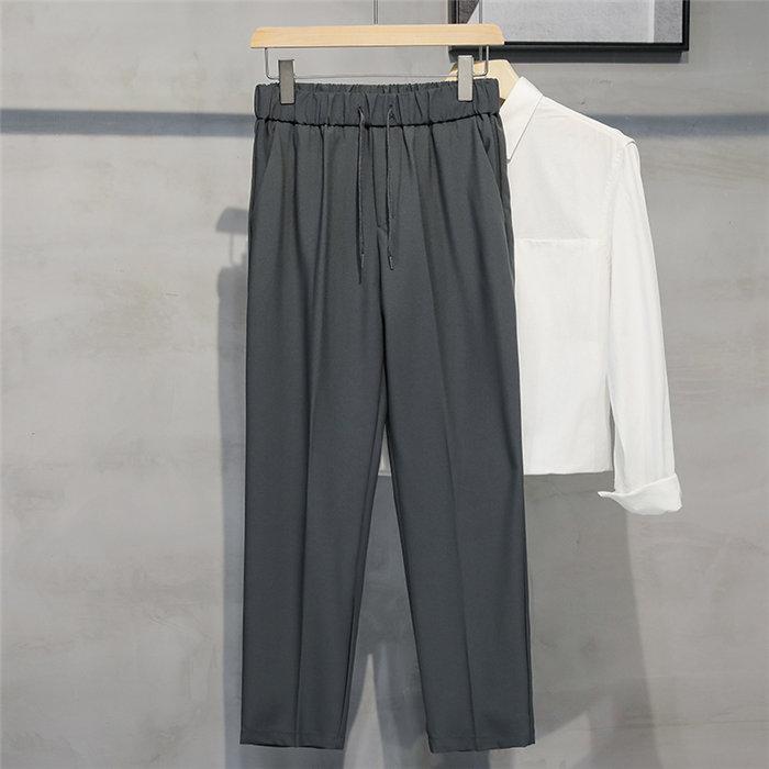 チノパン | パンツ メンズ ウエストゴム ロングパンツ 無地 シンプル カジュアルパンツ おしゃれ 夏新作 9分丈 テーパードパンツ サマーパンツ ビジネス お出かけ 仕事