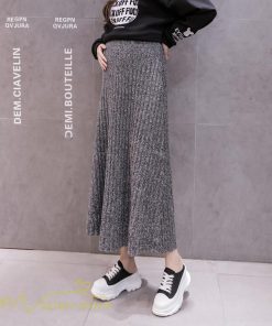 スカート | マタニティ秋 冬 ニット コーデ ロング丈 Aラインマタニティウェア 産前 産後 ゆったり ウエスト調整 きれいめ ハイウエスト 上品