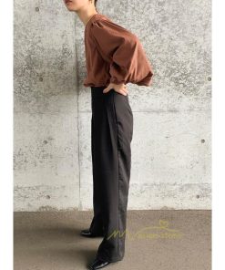 シャツ・ブラウス | 長袖ブラウス 綿100%ブラウス レディース シャツ 秋物 パフスリーブブラウス 無地 トップス 長袖 夏秋物 20代30代 可愛い ゆったりシルエット OL 大人