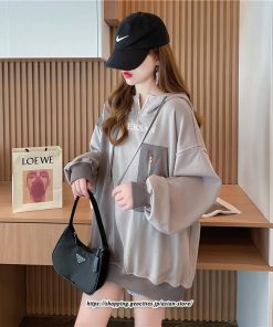 パーカー | トップス レディース 長袖 フード付き スウェット プルオーバー トレーナー 裏起毛 ゆったり 切り替え 大きいサイズ カジュアル 体型カバー