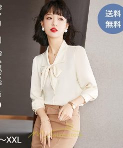 シャツ・ブラウス | ブラウス シャツ  秋 秋服 レディース 蝶結び リボン 春 秋 新作 シフォン 長袖 ゆったり 可愛い お出かけ 通勤 エレガント カジュアル おしゃれ キレイめ