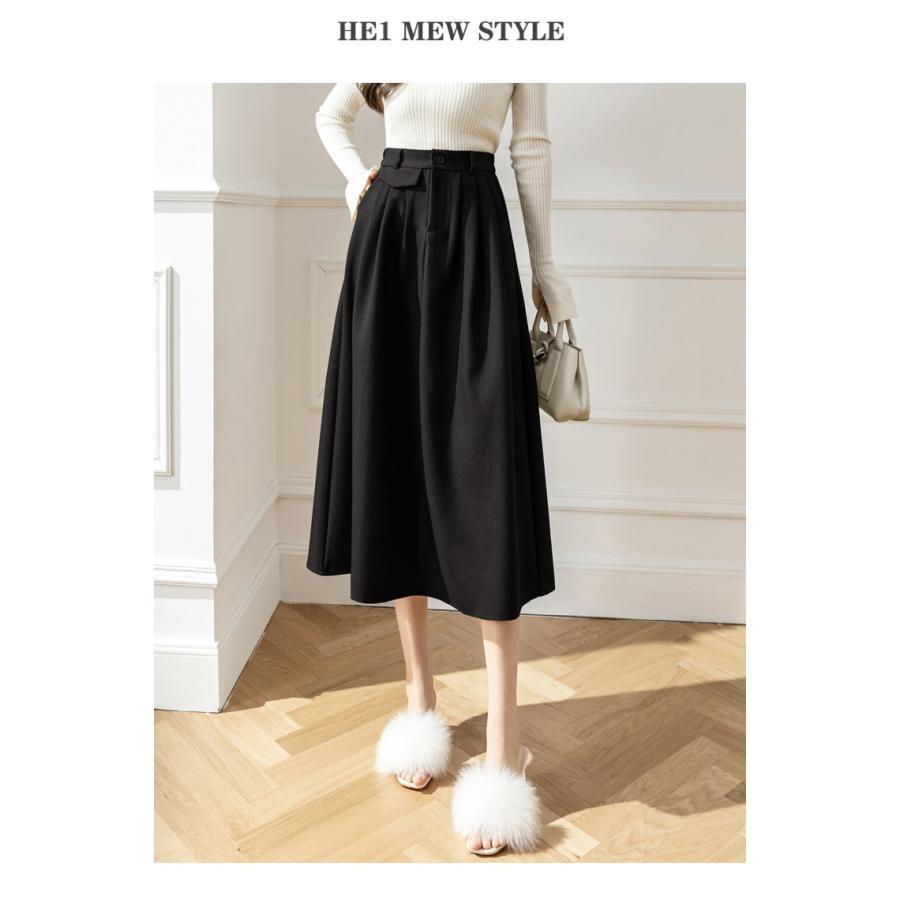 スカート | レディース ロング フレア Aライン 秋冬 ミモレ ハイウエスト 体型カバー キレイめ オシャレ フェミニン 可愛い お出かけ 着痩せ OL 通勤 通学