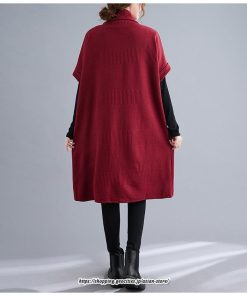 マキシ | ニットワンピース レディース チュニック デザイン タートルハイネック ニット 暖か 斜めスリット 着痩せ キレイめ 上品 おしゃれ フェミニン 通勤