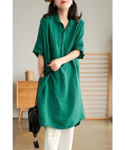 送料無料SALE | ワンピース レディース 夏 カットソー シャツワンピース スカート 麻 綿 大きいサイズ サマー Tシャツ 可愛い 30代 40代 20代 体型カバー ゆったり 送料無料